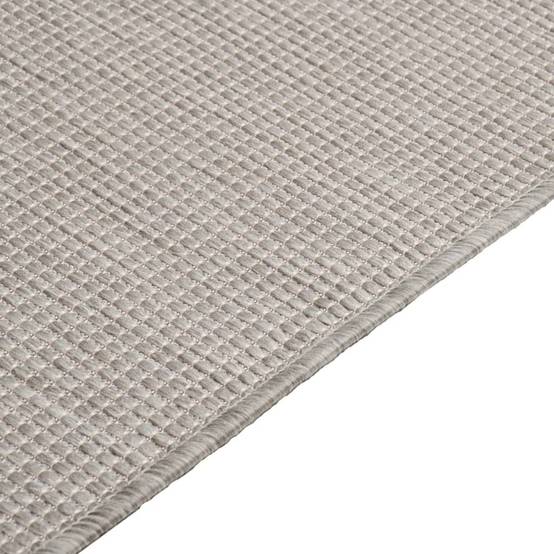 Grand Tapis In/Outdoor Tissage Plat en PP Robuste pour Véranda Balcon Gris Clair 160x230 cm – ComfortXL Outdoor Living - Image 4