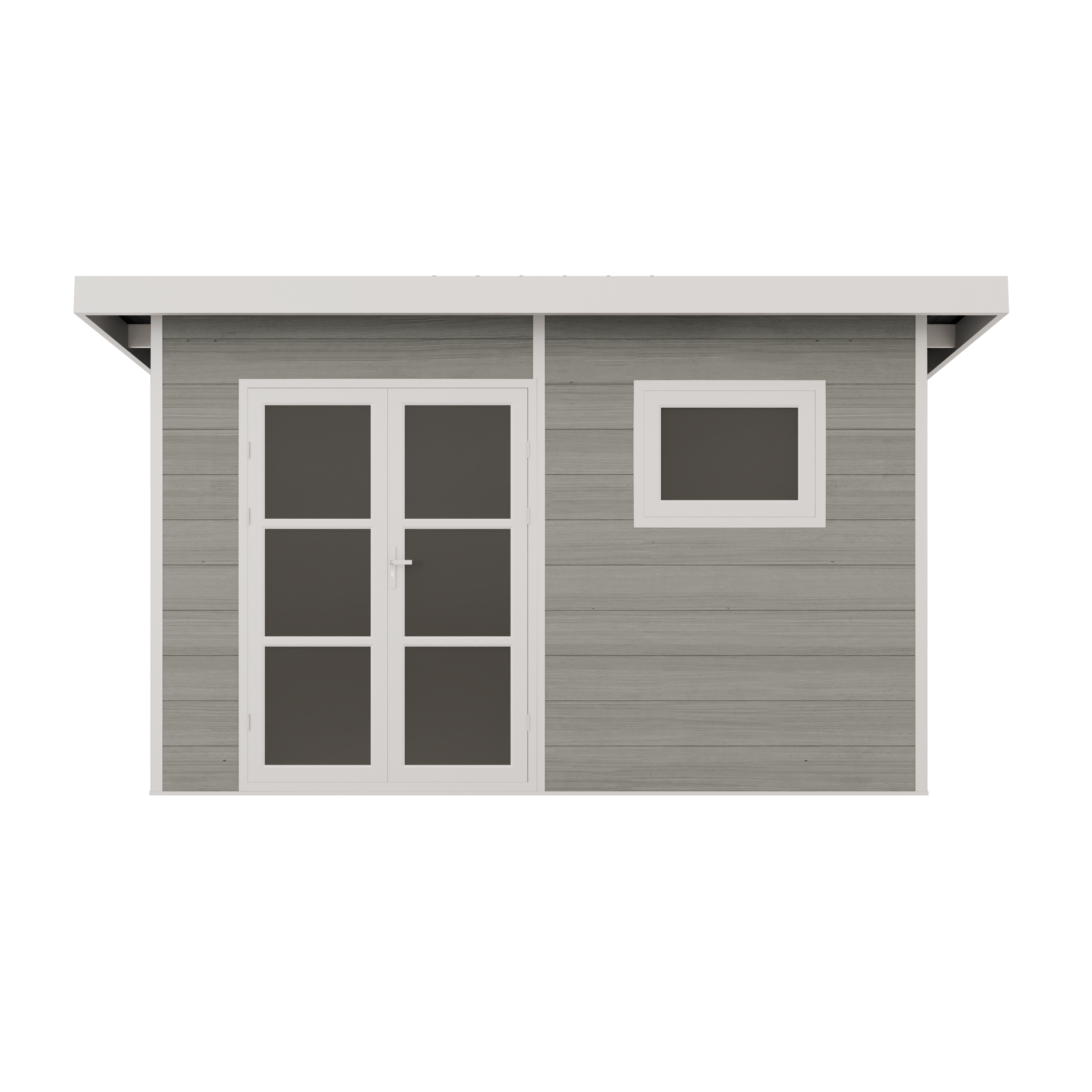 Abri de Jardin Composite ALMA - 15m2 Gris clair - Cabane de Jardin - Image 4