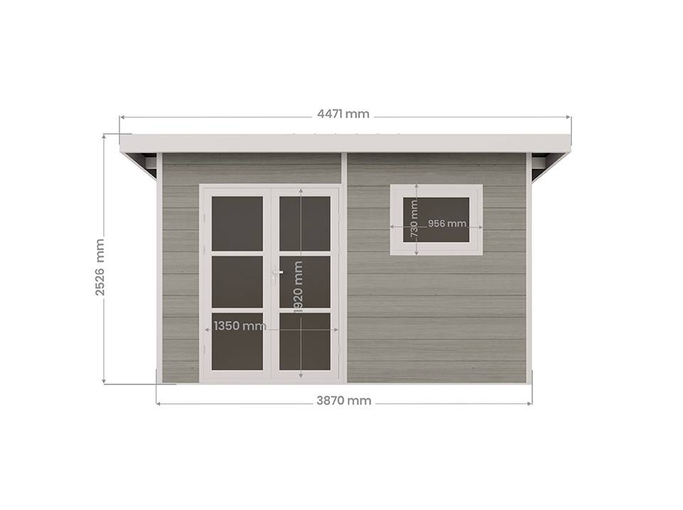 Abri de Jardin Composite ALMA - 15m2 Gris clair - Cabane de Jardin - Image 6