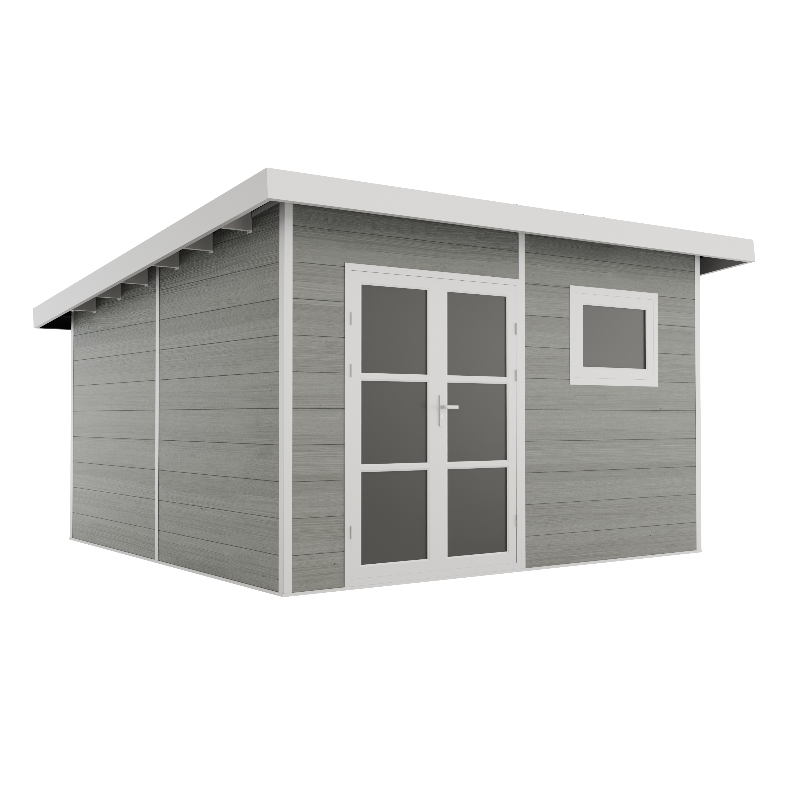 Abri de Jardin Composite ALMA - 15m2 Gris clair - Cabane de Jardin - Image 3