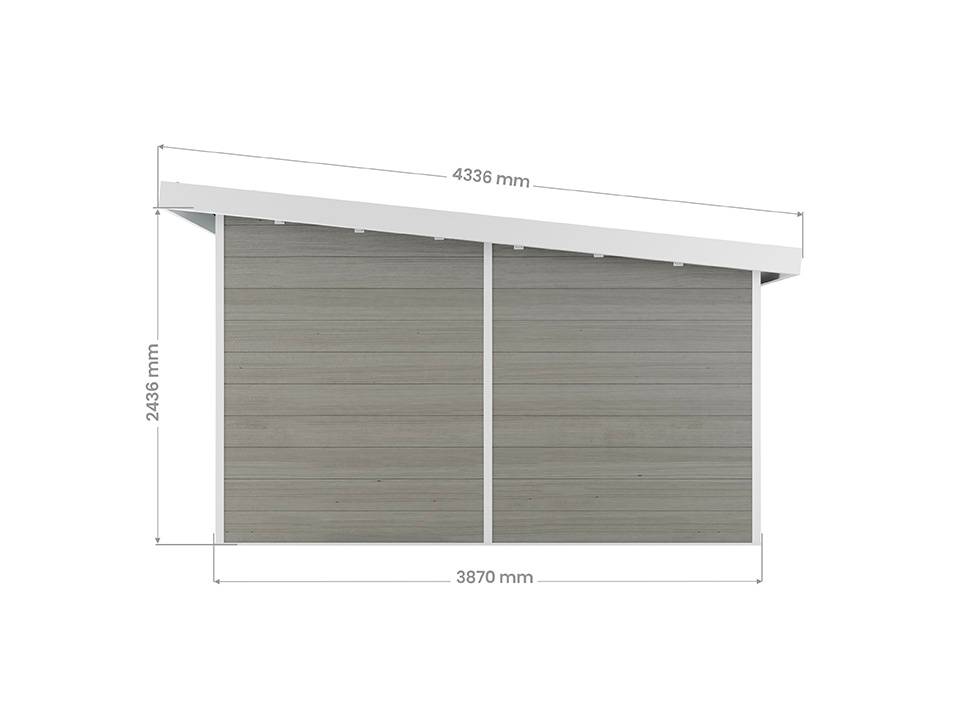 Abri de Jardin Composite ALMA - 15m2 Gris clair - Cabane de Jardin - Image 7