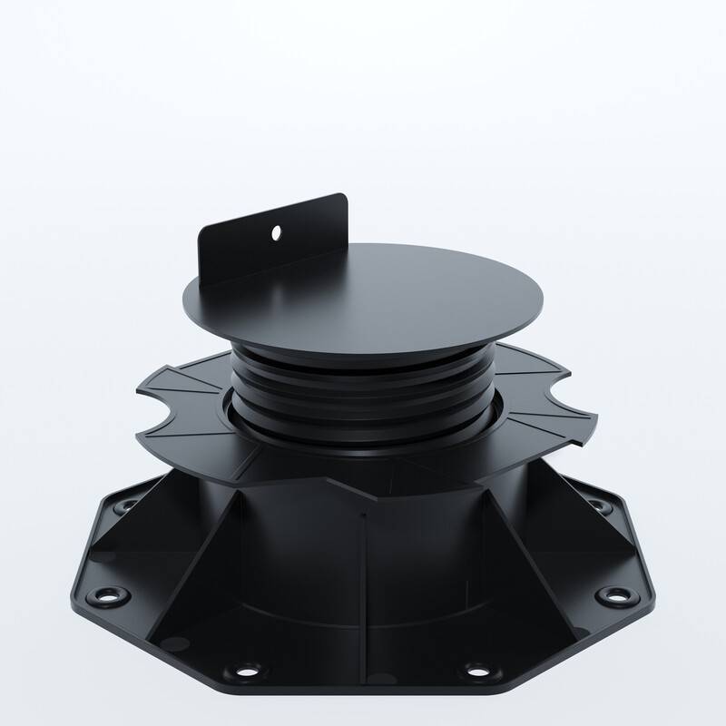 Lot de 20 plots 60-138 mm pour terrasse bois et composite - Coloris - Noir, Unités - 20 plots - Image 2