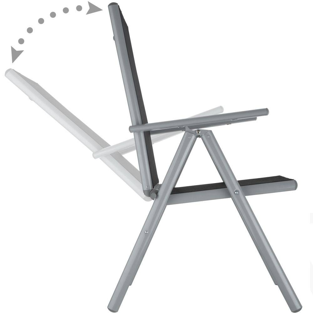 Helloshop26 - Salon de jardin aluminium 6 places gris clair - Image 4