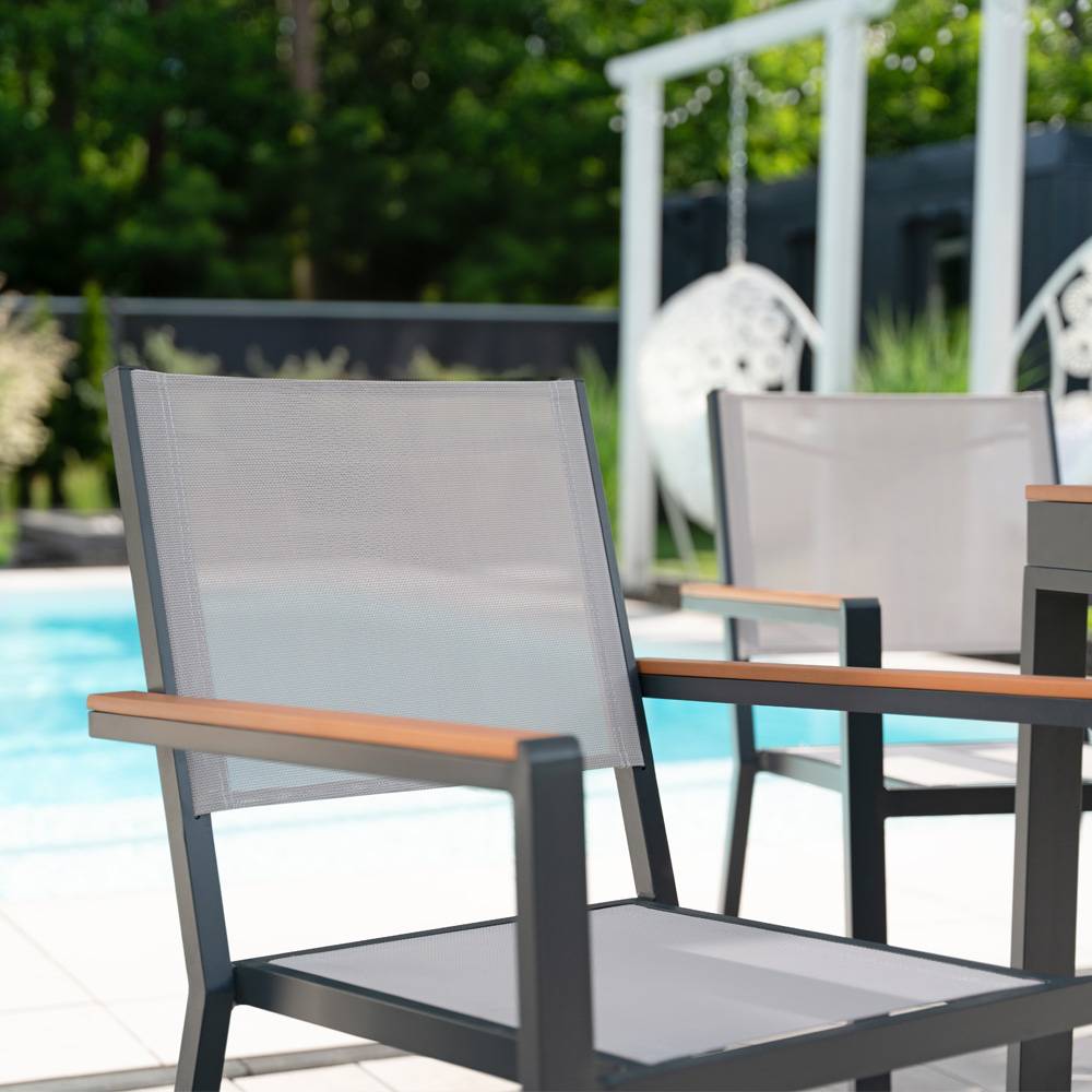 Home Deluxe - Chaise de jardin empilable HOME DELUXE SEDIA - lot de 2 - Image 3