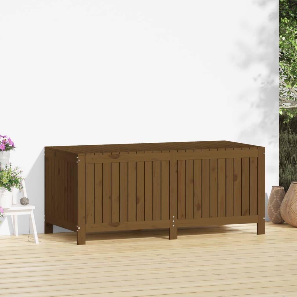 ComfortXL - Coffre de Jardin XXL en Bois de Pin Massif avec Vérin à Gaz pour Terrasse Marron Miel 147x68x64 cm – ComfortXL Outdoor Living - Image 3