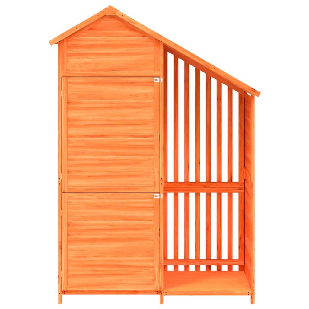 Maison Chic - Abri à outils 0.64m² - Cabane à outils - Abri de jardin marron 120x53,5x170 cm bois massif pin MAISON CHIC - Image 4