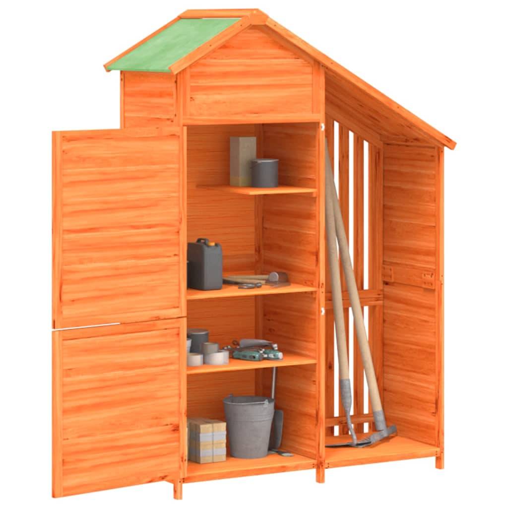 Maison Chic - Abri à outils 0.64m² - Cabane à outils - Abri de jardin marron 120x53,5x170 cm bois massif pin MAISON CHIC - Image 3