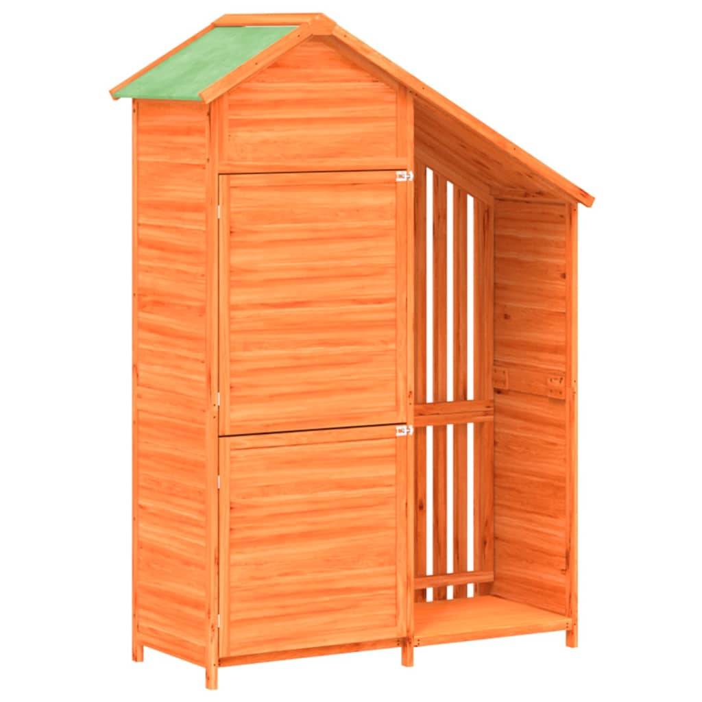 Maison Chic - Abri à outils 0.64m² - Cabane à outils - Abri de jardin marron 120x53,5x170 cm bois massif pin MAISON CHIC - Image 1