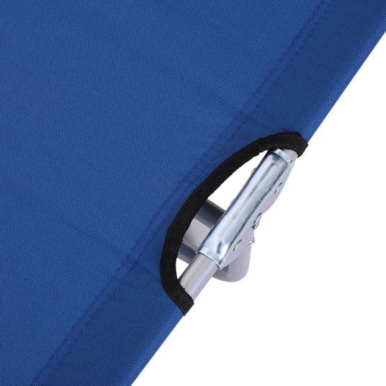 Transat pliable métal pour plage avec pare-soleil réglable 187x58x36cm bleu - ComfortXL Outdoor Living - Image 10