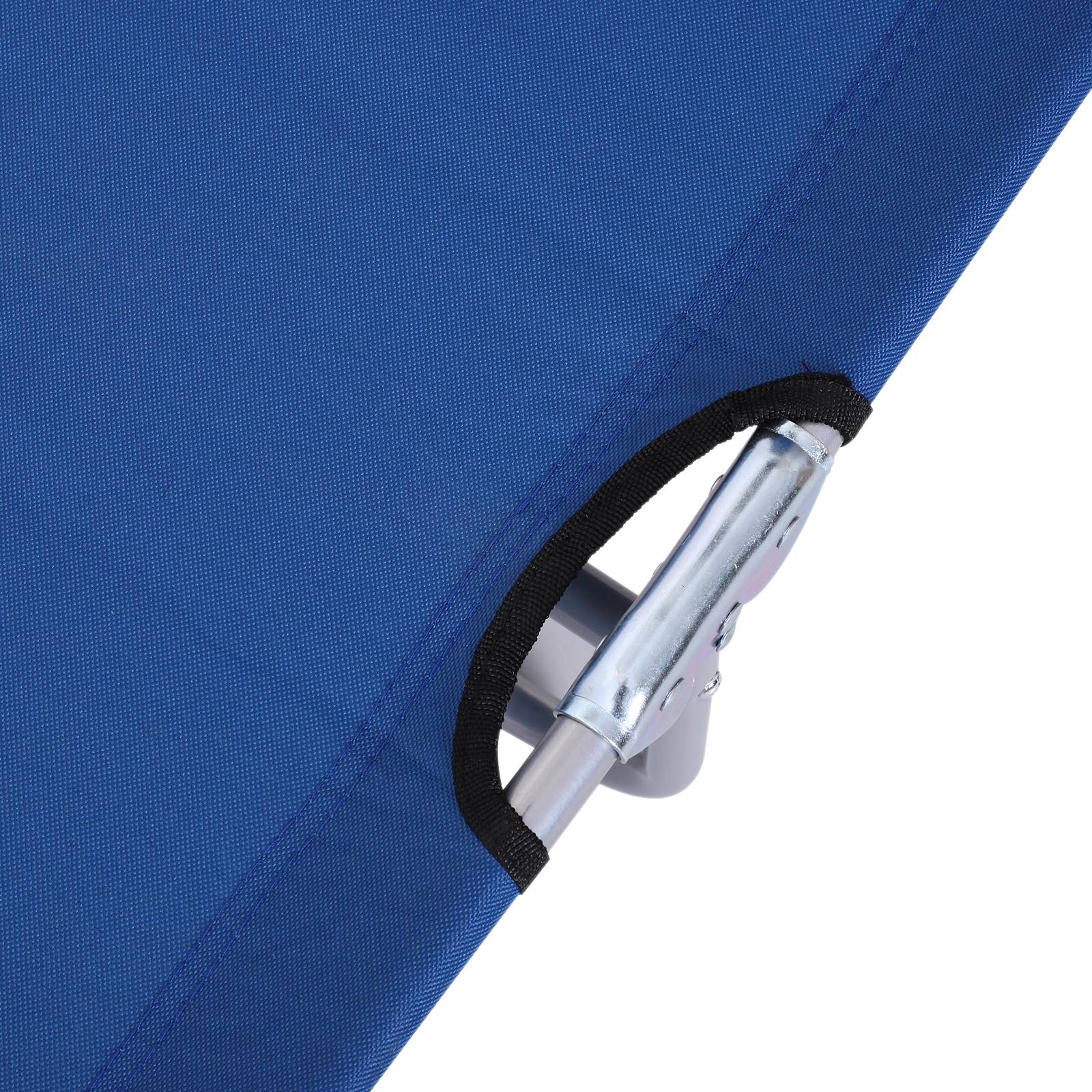 Transat pliable métal pour plage avec pare-soleil réglable 187x58x36cm bleu - ComfortXL Outdoor Living - Image 10