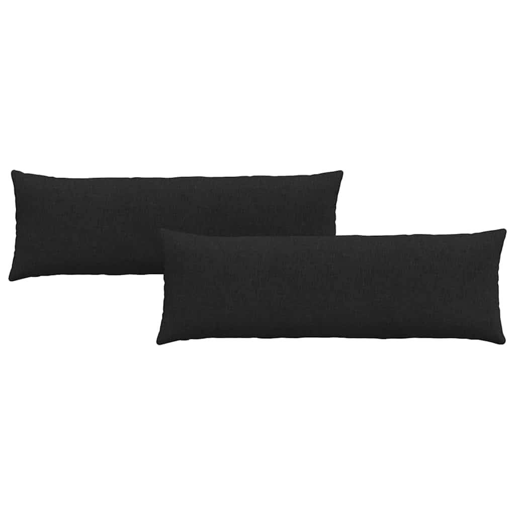 Coussins de Canapé (x2) Tissu Grand Format Déhoussable pour Salon Noir 120x40 cm – ComfortXL Outdoor Living - Image 2