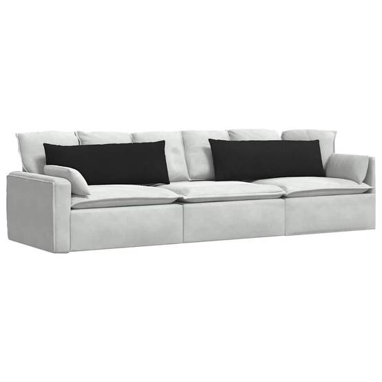 Coussins de Canapé (x2) Tissu Grand Format Déhoussable pour Salon Noir 120x40 cm – ComfortXL Outdoor Living - Image 3
