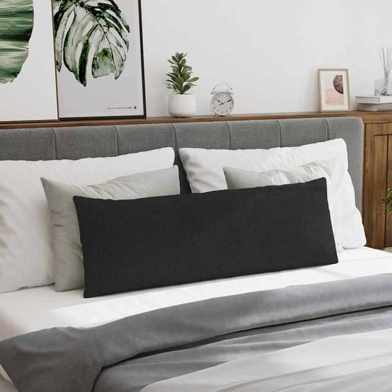 Coussins de Canapé (x2) Tissu Grand Format Déhoussable pour Salon Noir 120x40 cm – ComfortXL Outdoor Living - Image 4