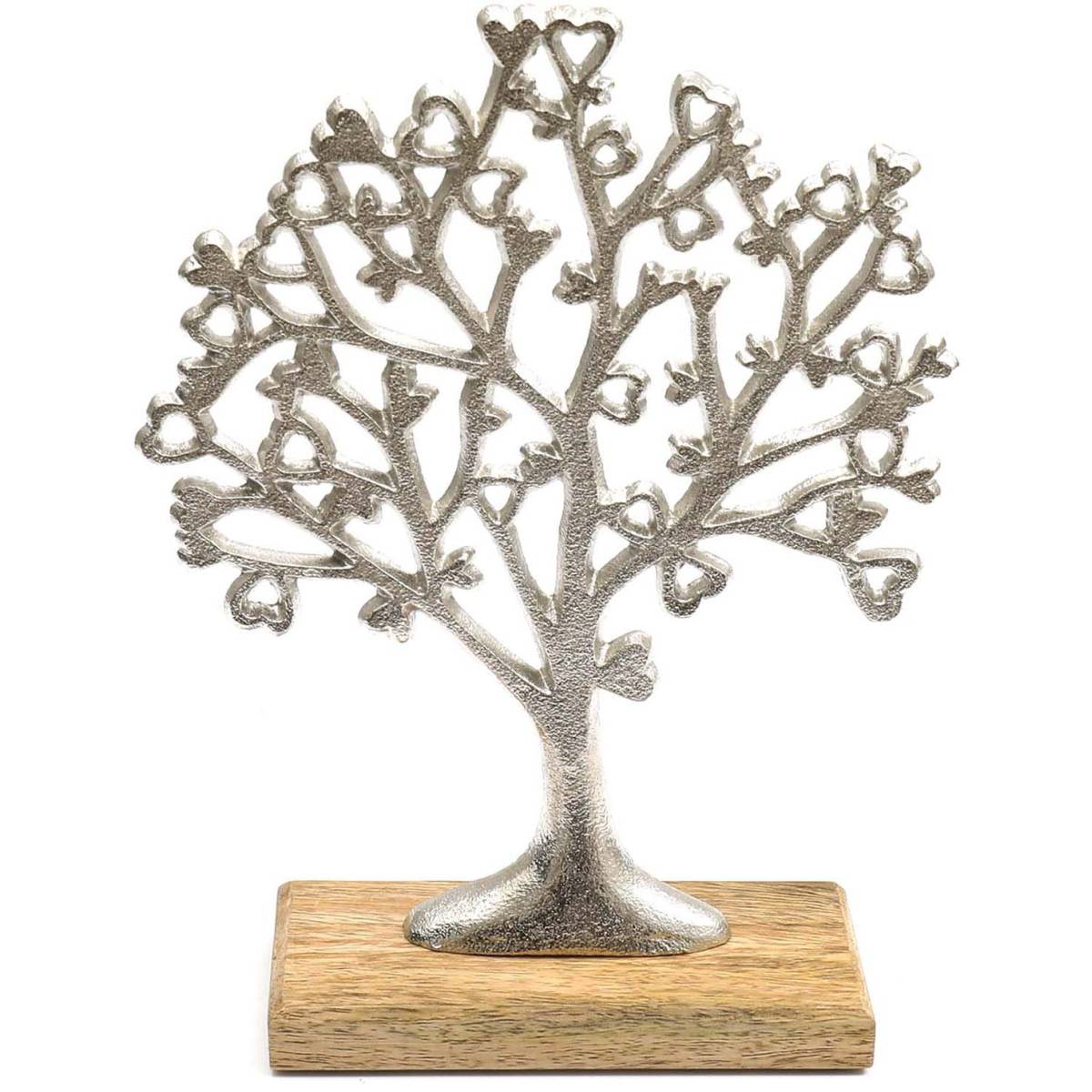Sil - Arbre décoratif en aluminium et bois de manguier Arbre de vie Taille 1 - Image 1