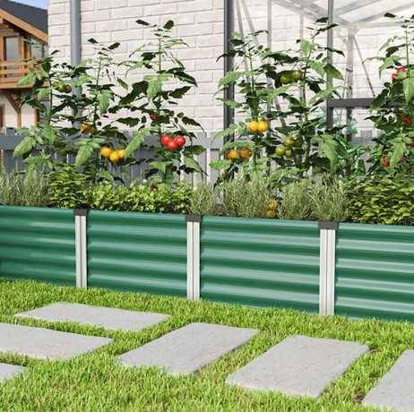 Vitavia - Carré potager Linus IN-OUT L – grand bac en acier Zincalume, Couleur Granit/Aluminium - Image 7