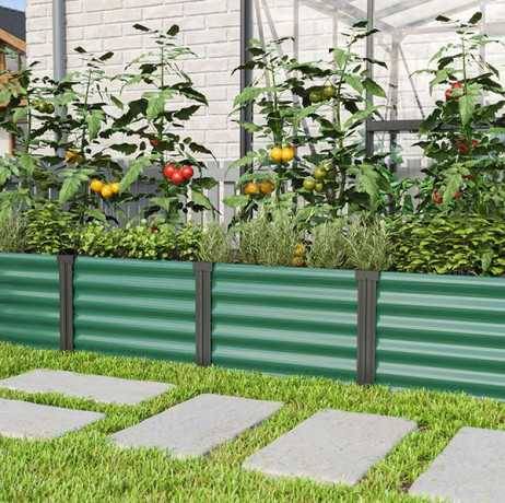 Vitavia - Carré potager Linus IN-OUT L – grand bac en acier Zincalume, Couleur Granit/Aluminium - Image 10