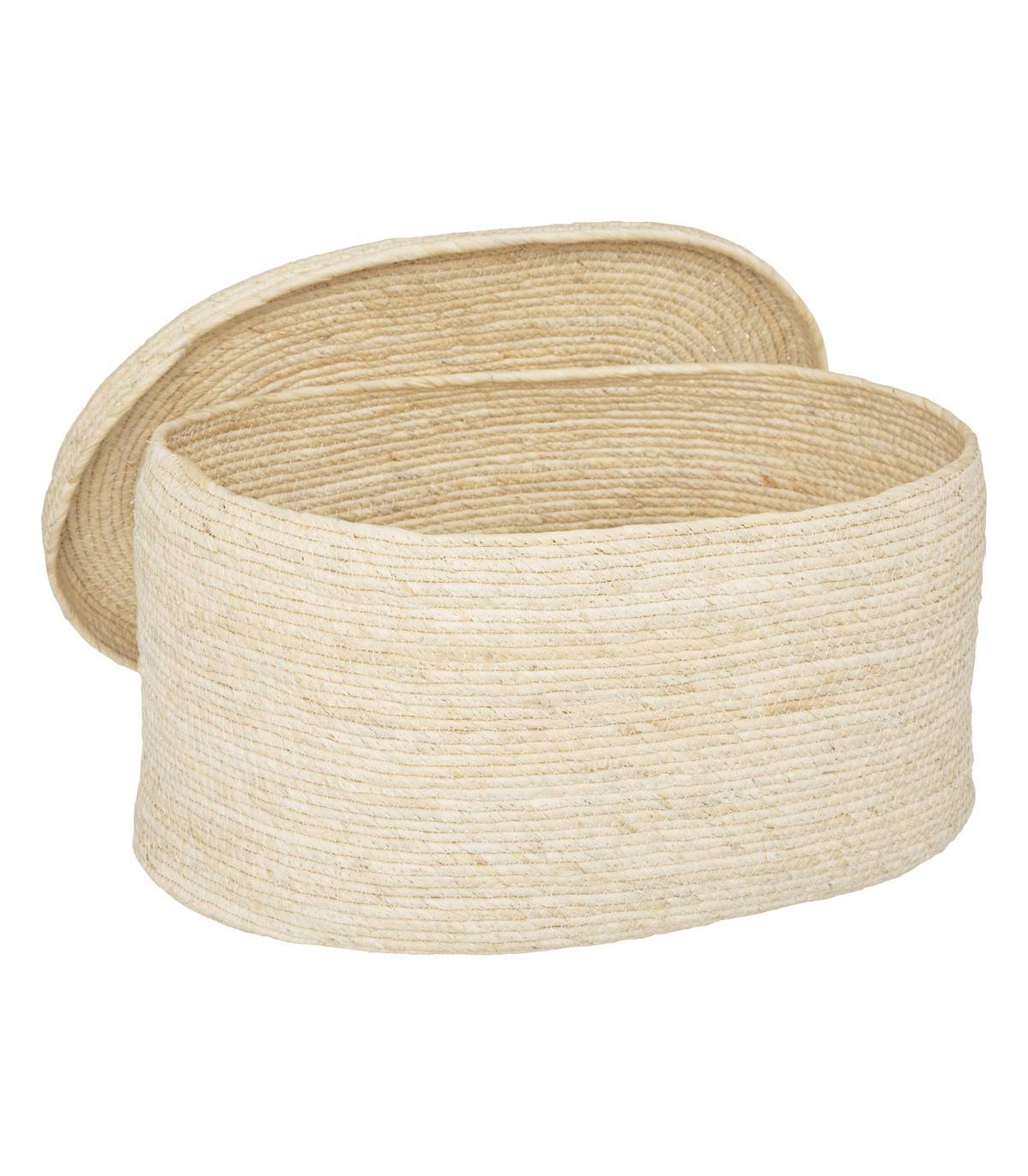Lot de 2 Paniers de rangement tressés Beige - Image 3