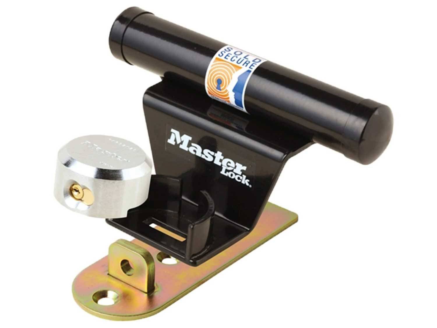 Masterlock - Kit antivol pour porte de garage MASTERLOCK cadenas à anse cachée de 71 mm + barre de fixation + kit de montage inclus - 1488EURDAT - Image 2