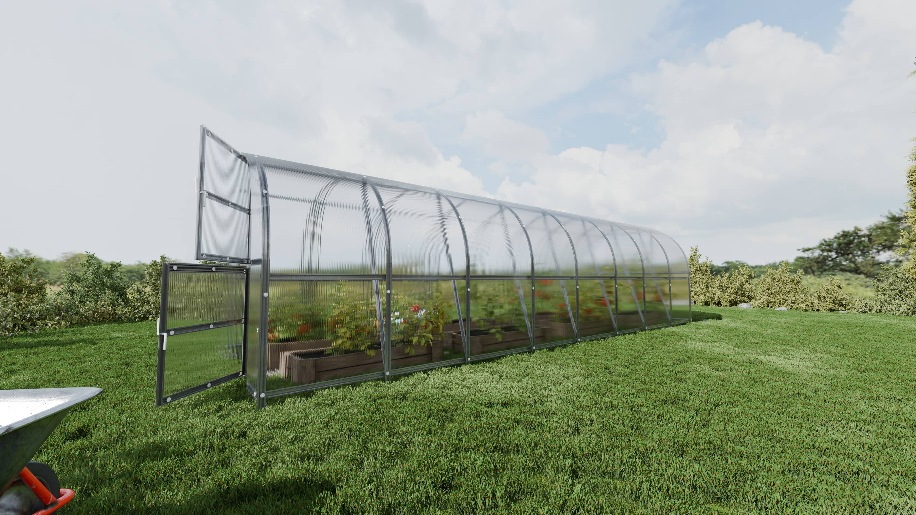 Serre KLASIKA BALTIC LT 3 x 8 m (24 m²), 6 mm avec revêtement en polycarbonate - Image 2
