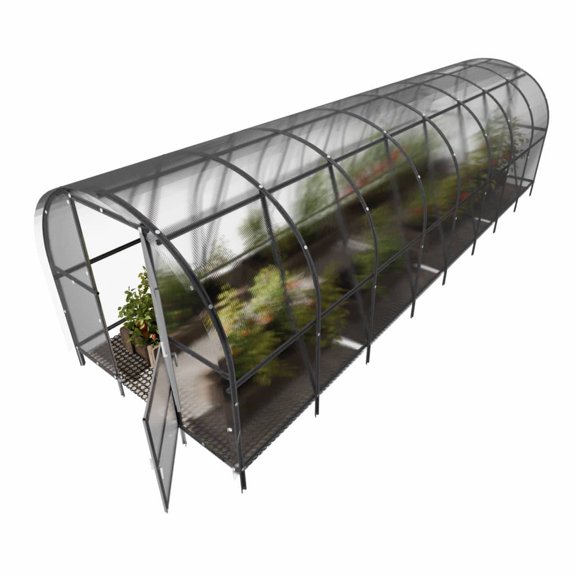 KLASIKA GREENHOUSES - Serre KLASIKA BALTIC LT 3 x 8 m (24 m²), 6 mm avec revêtement en polycarbonate - Image 6