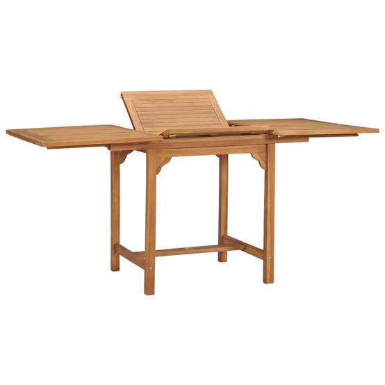 PANGIVO - Table extensible de jardin Teck solide 110-160 x 80 x 75 cm - PANGIVO - Image 1