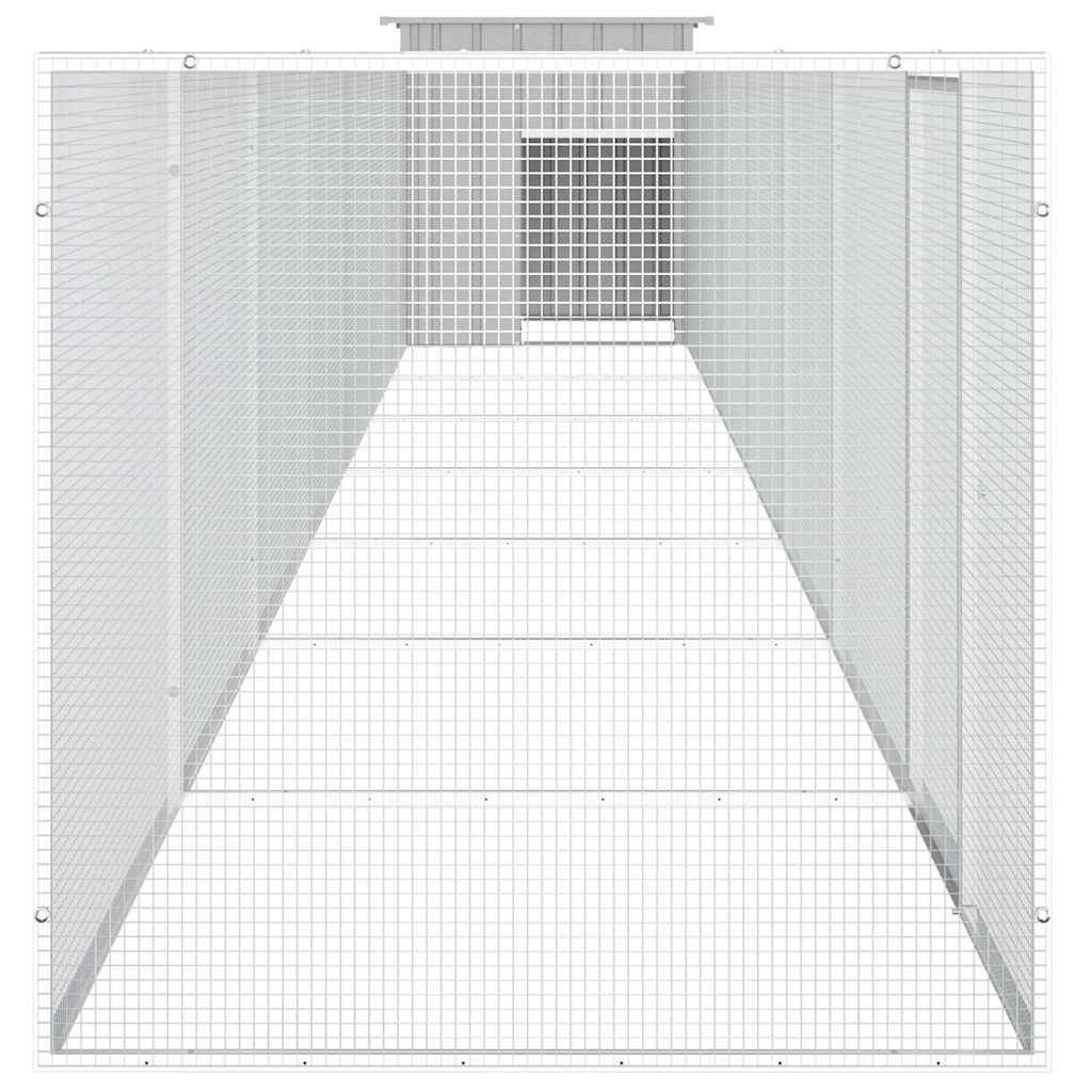 Vidaxl - Cage pour poules Gris 700x91x100 cm Acier galvanisé vidaXL 3106464 - Image 4