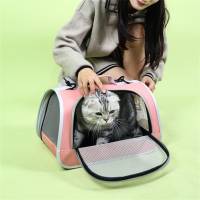Sac de Transport pour Chat Pliable 41x26x26 cm Rose - Confortable et Respirant pour Voyages - Lytech - Image 2