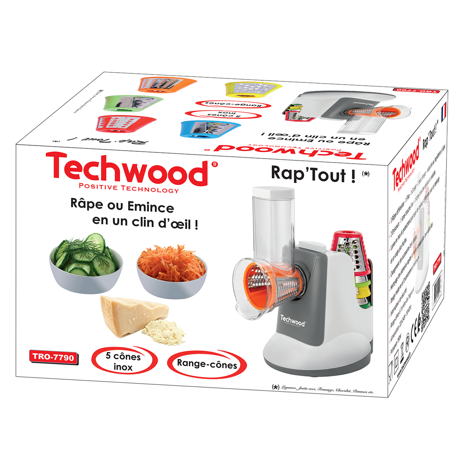 Techwood TRO-7790 Robot Rap'Tout Hachoir Puissance 150W Coloris Blanc - Image 2