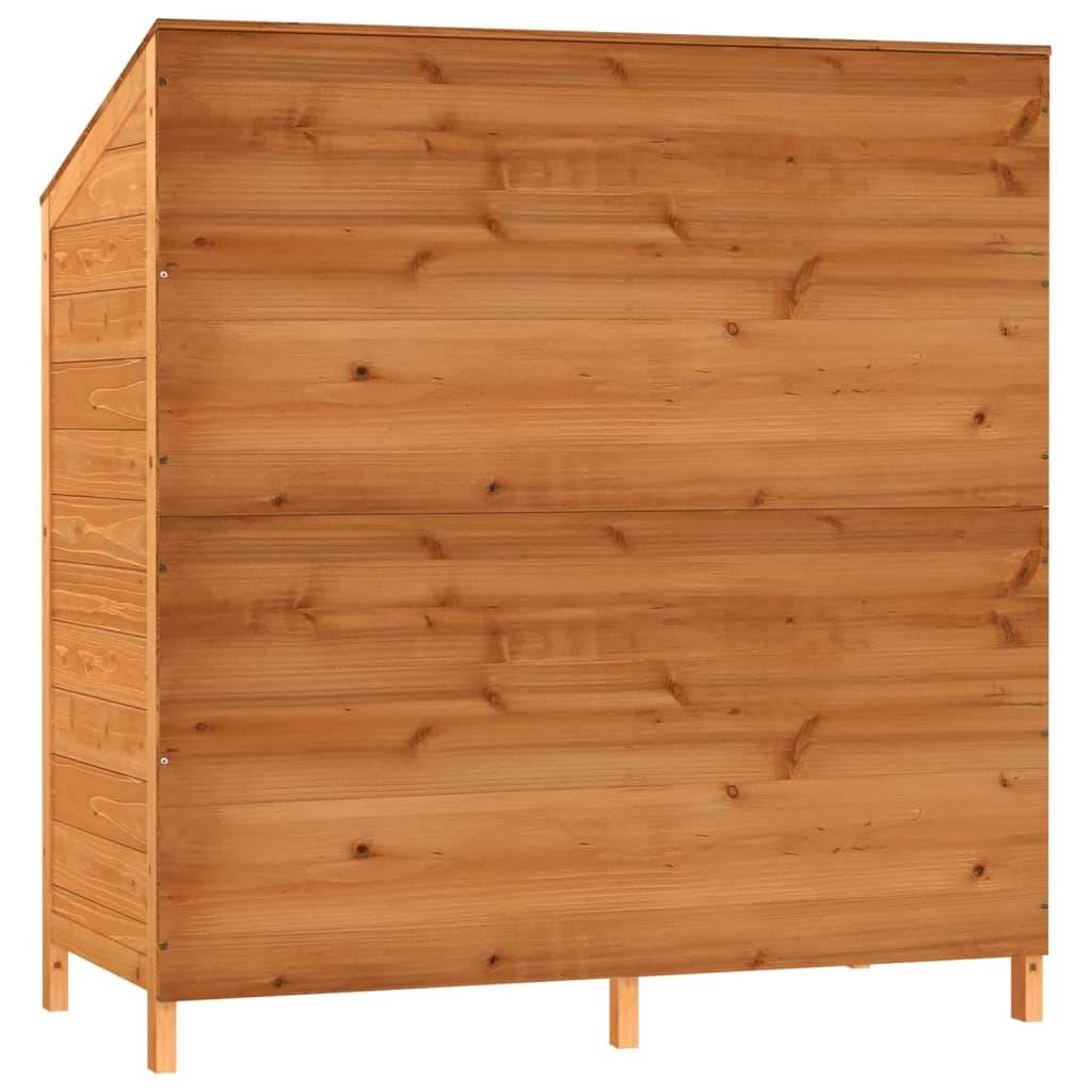 Abri de jardin 0.53m² - Cabane de jardin - Remise de jardin Marron 102x52x112 cm Bois de sapin solide MAISON CHIC - Image 6