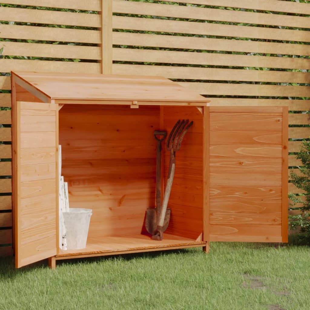 Abri de jardin 0.53m² - Cabane de jardin - Remise de jardin Marron 102x52x112 cm Bois de sapin solide MAISON CHIC - Image 2