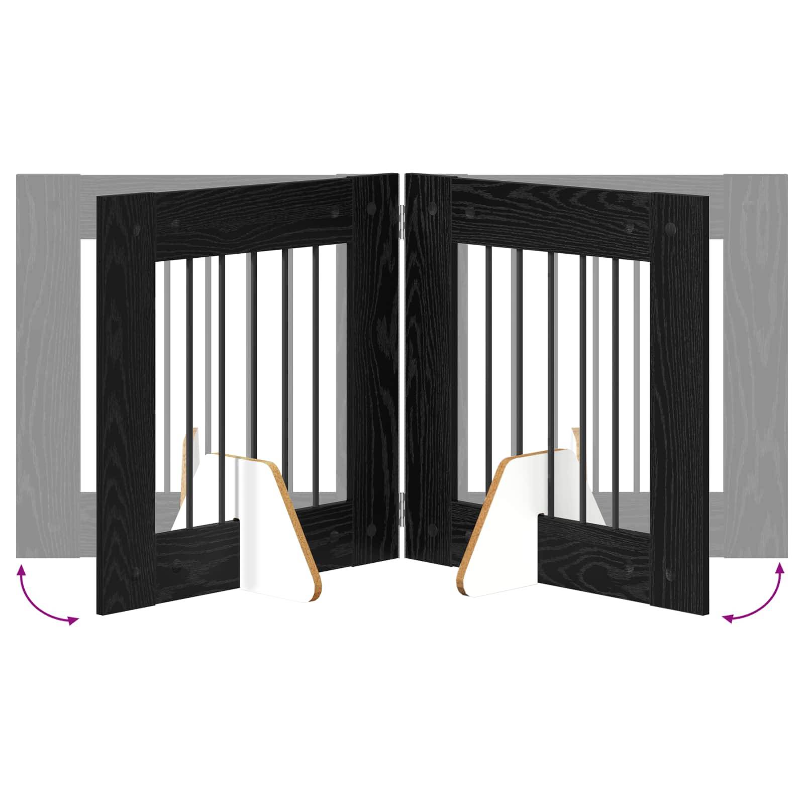 ComfortXL - Barrière et parc intérieur chien bois pliable ajustable 241 cm chêne noir - ComfortXL Outdoor Living - Image 6