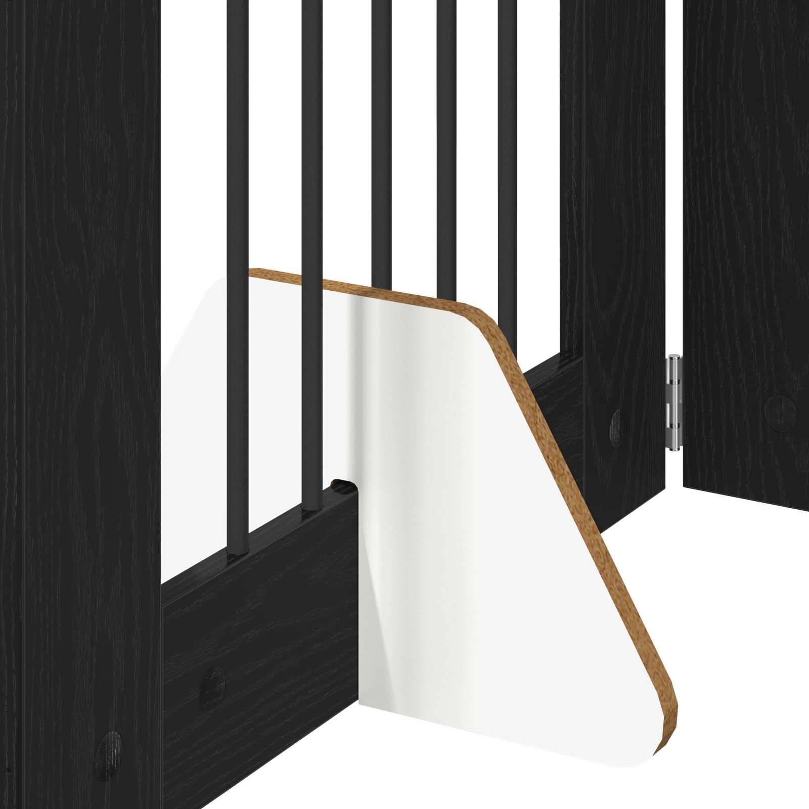ComfortXL - Barrière et parc intérieur chien bois pliable ajustable 241 cm chêne noir - ComfortXL Outdoor Living - Image 5