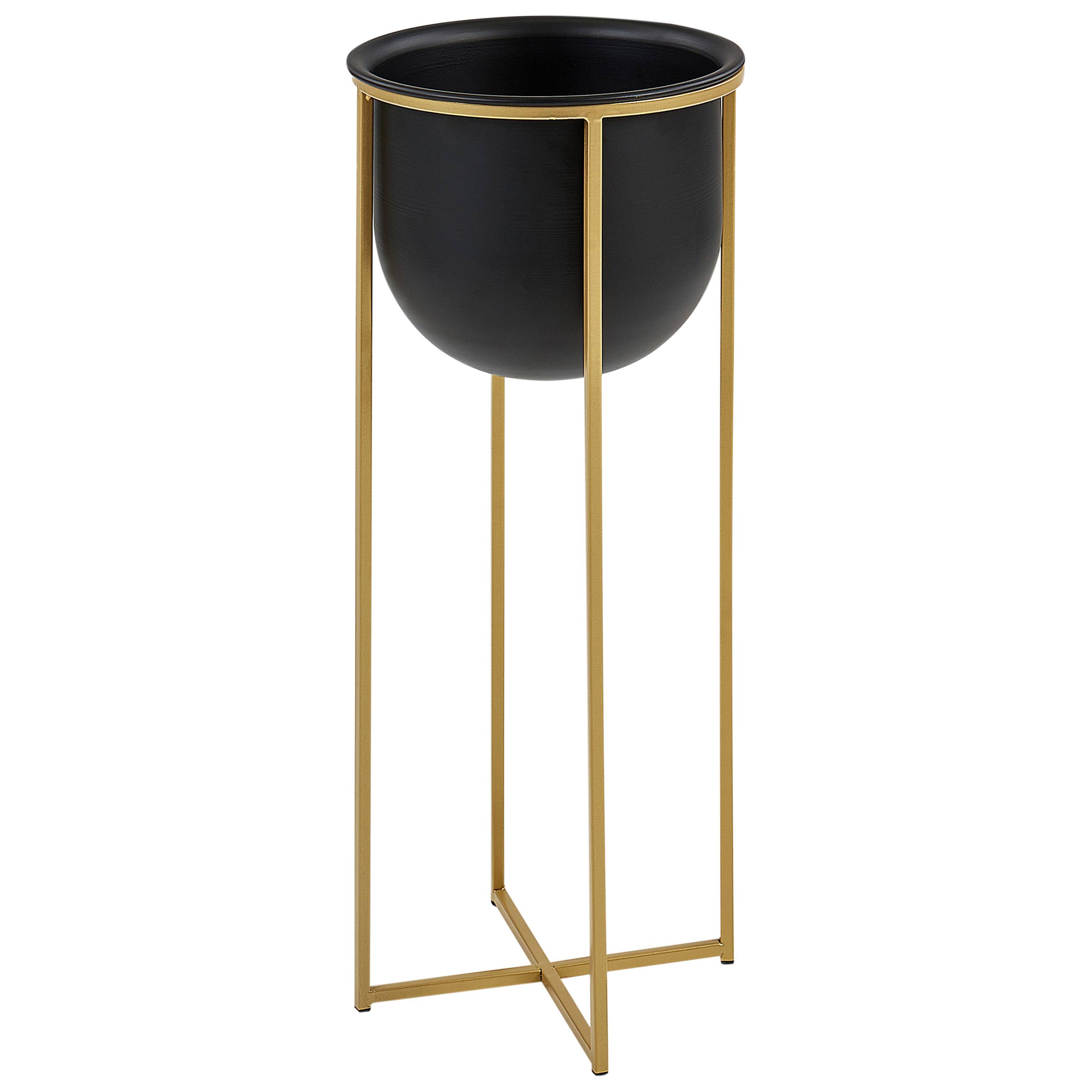 Cache-pot d'intérieur Métal Noir THUJA - Beliani - Image 3