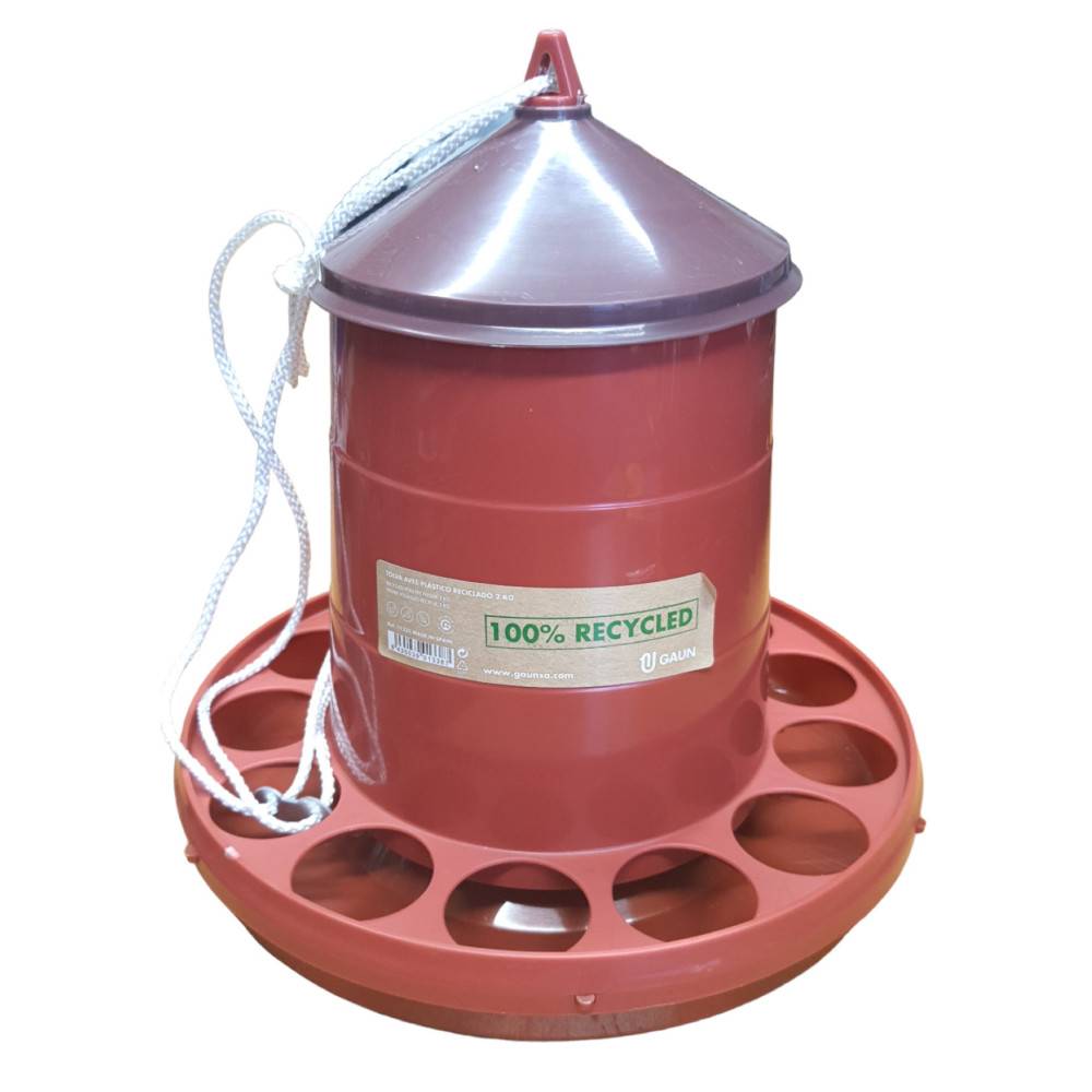 Gasco - Mangeoire plastique recyclé 2 kg pour volailles - Image 1