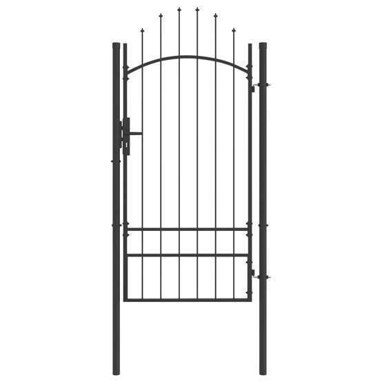 Porte de Jardin | Portillon avec verrouillage Gris 200 x 100 cm Acier Maison Chic - Image 2