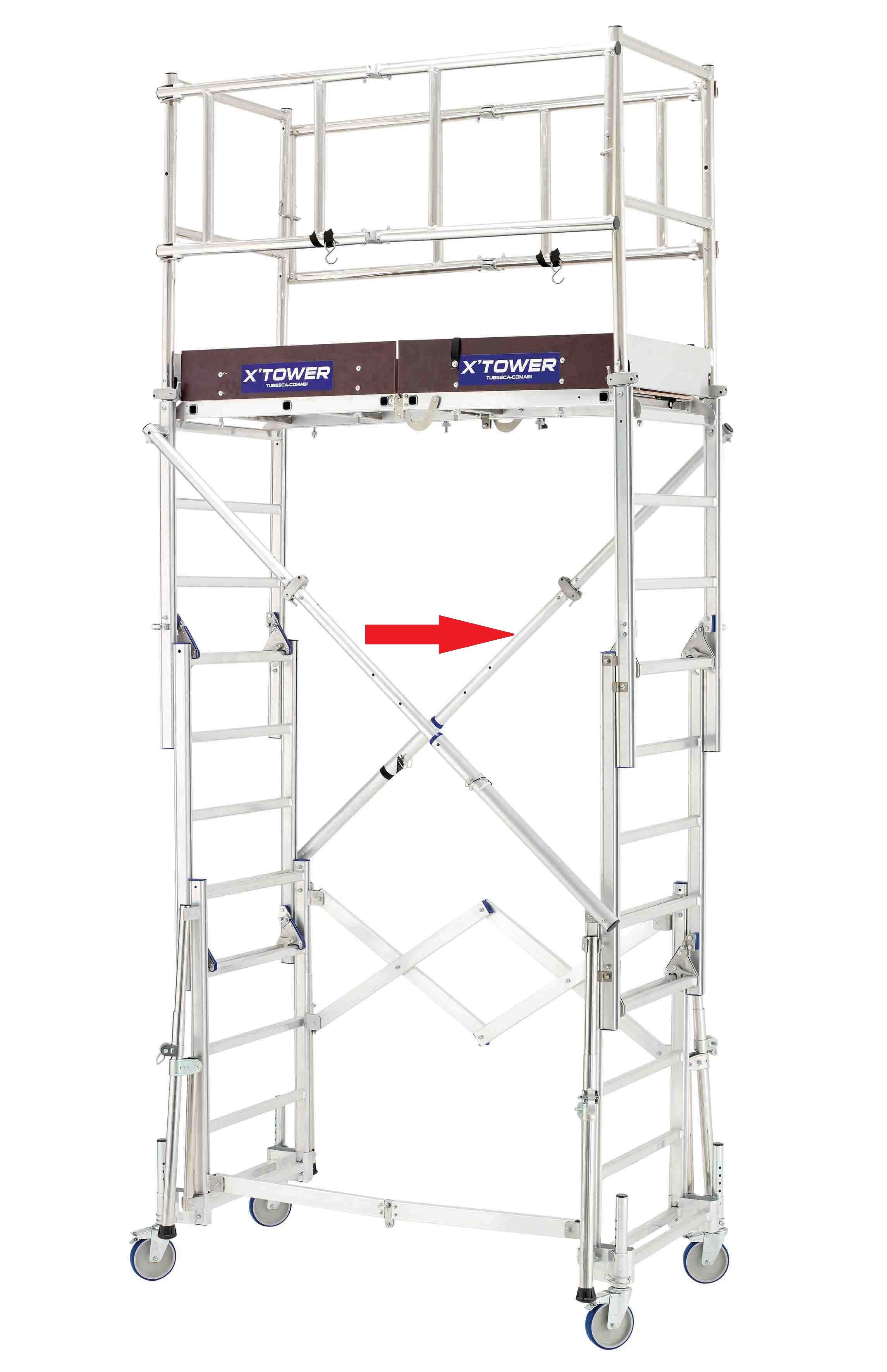Diagonale pour échafaudage X-TOWER 3.00m - 20405040 - Tubesca