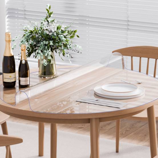Vevor - VEVOR Protection table PVC transparent, 48x48", 2.0mm, ronde, imperméable, bureau, salle à manger. - Image 8