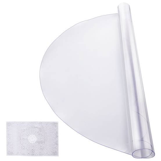 Vevor - VEVOR Protection table PVC transparent, 48x48", 2.0mm, ronde, imperméable, bureau, salle à manger. - Image 9