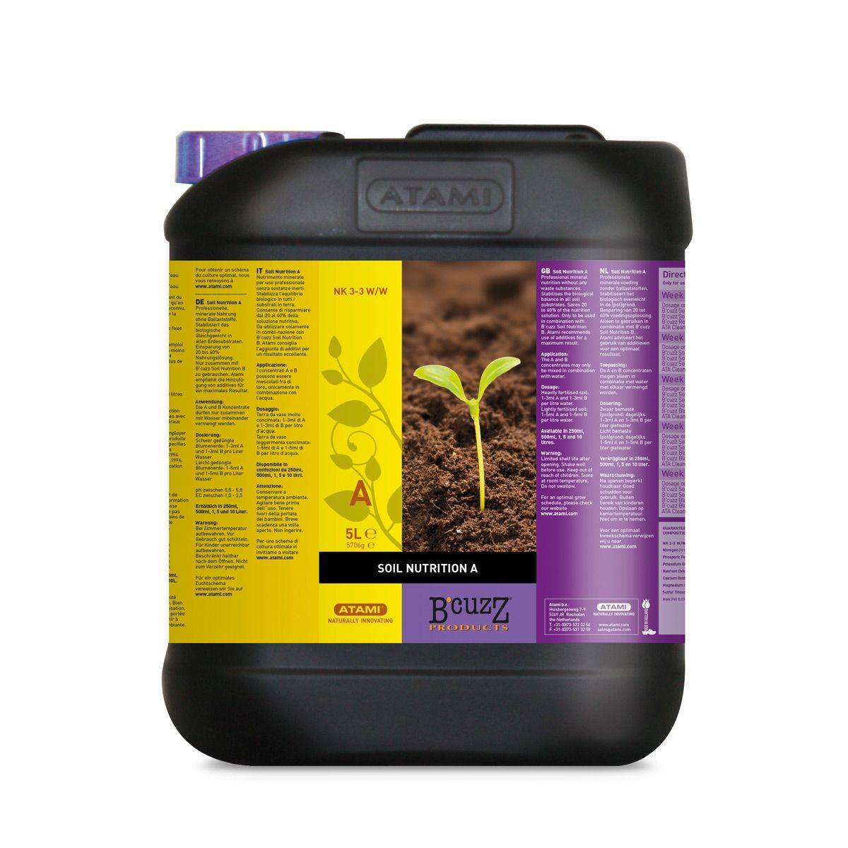 Engrais SOIL Nutrition A - 5 litres - ATAMI
