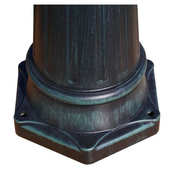 Lampadaire de jardin - Lampadaire d'extérieur 2 bras 230 cm Vert foncé/Noir Aluminium - Image 6