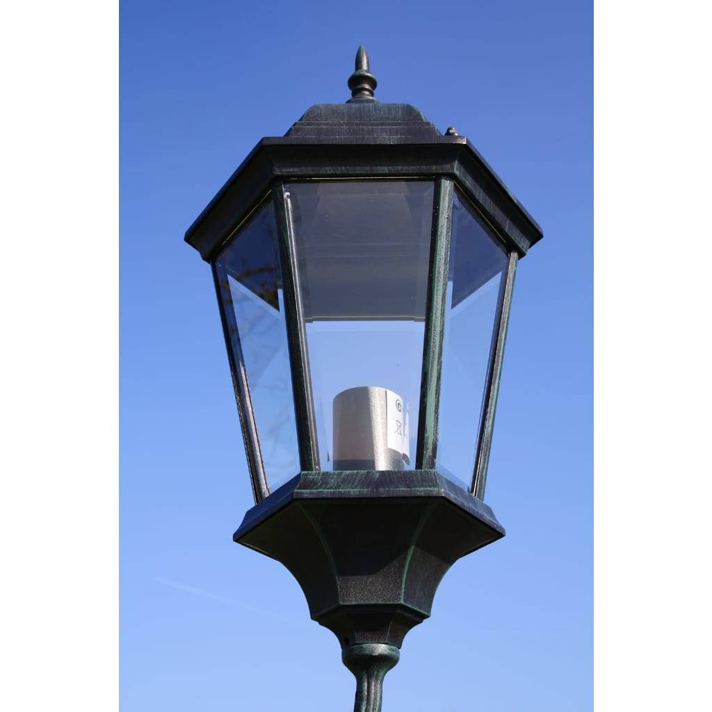 Lampadaire de jardin - Lampadaire d'extérieur 2 bras 230 cm Vert foncé/Noir Aluminium - Image 3