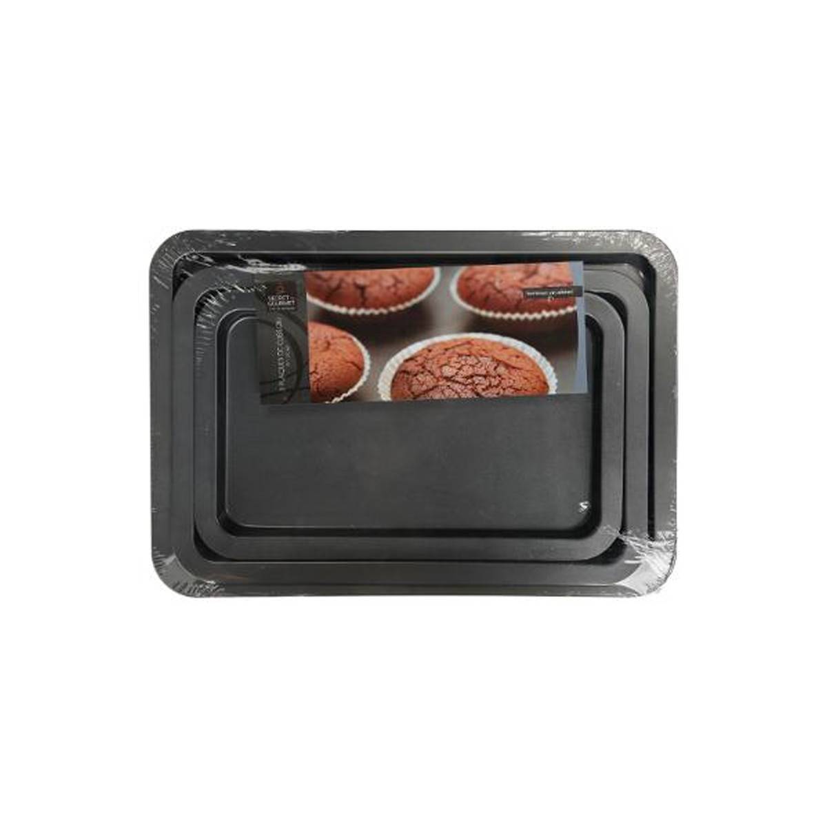 Lot de 3 Plaques de Cuisson "Steel" 48cm Gris - Image 5