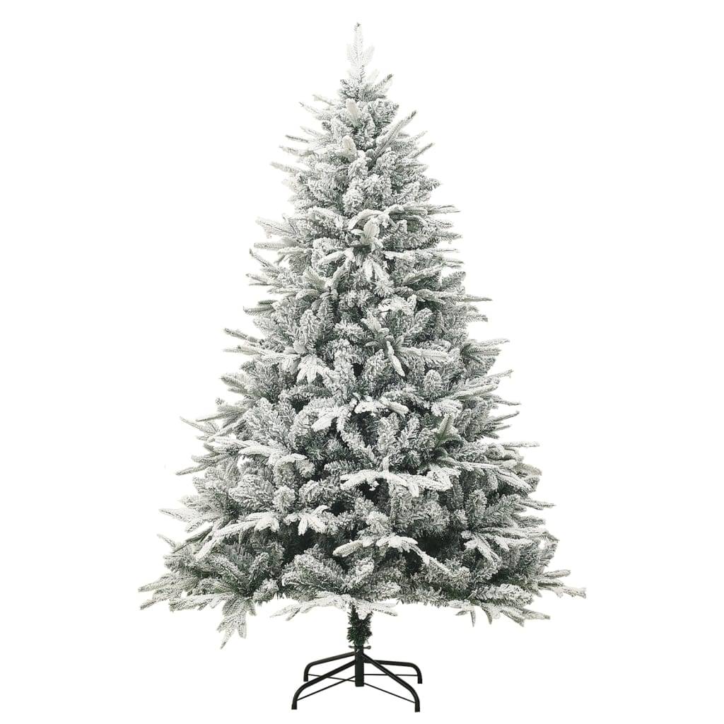 Vidaxl - Sapin de Noël artificiel à flocons de neige Vert 210 cm PVC/PE vidaXL 328495 - Image 2