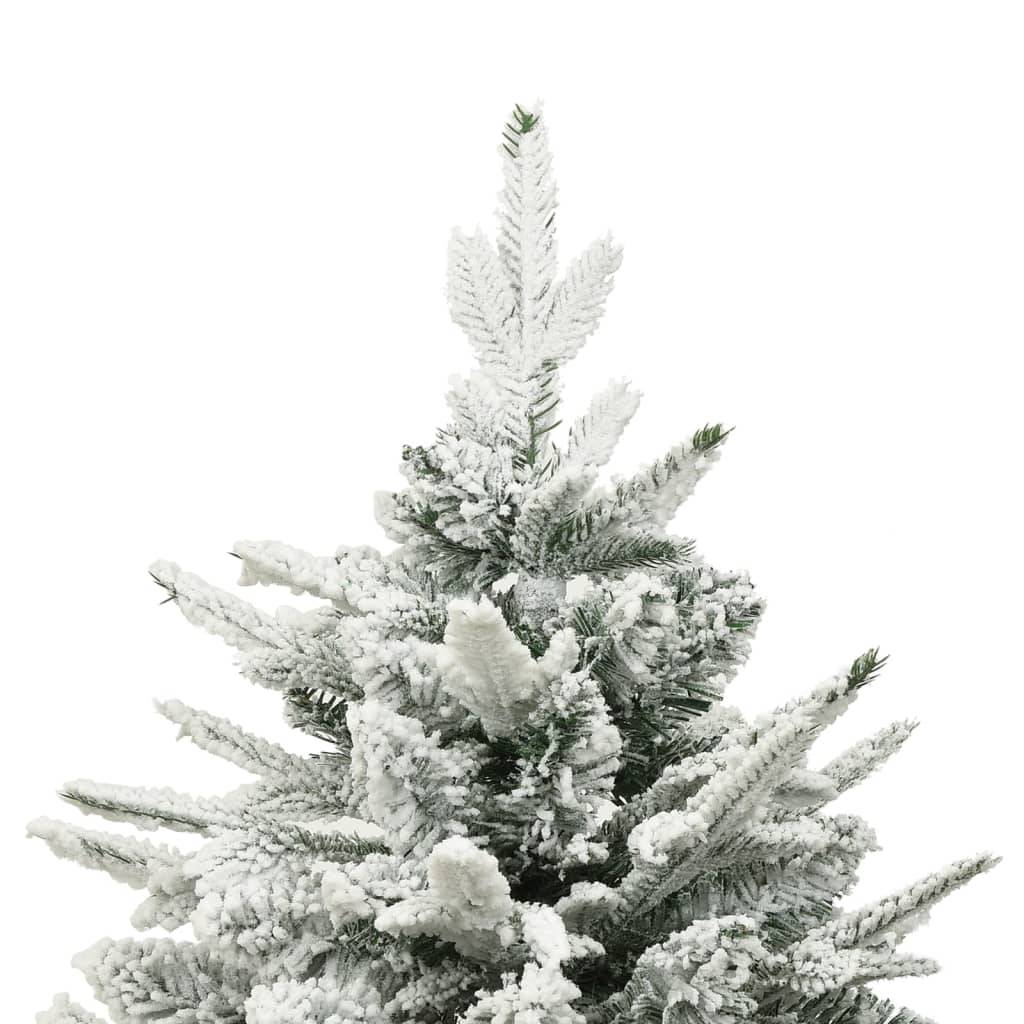 Vidaxl - Sapin de Noël artificiel à flocons de neige Vert 210 cm PVC/PE vidaXL 328495 - Image 4