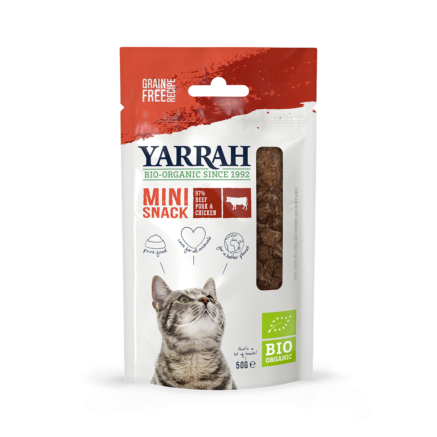 Yarrah - Mini Snack Bio Sans Céréales pour Chat - Image 1