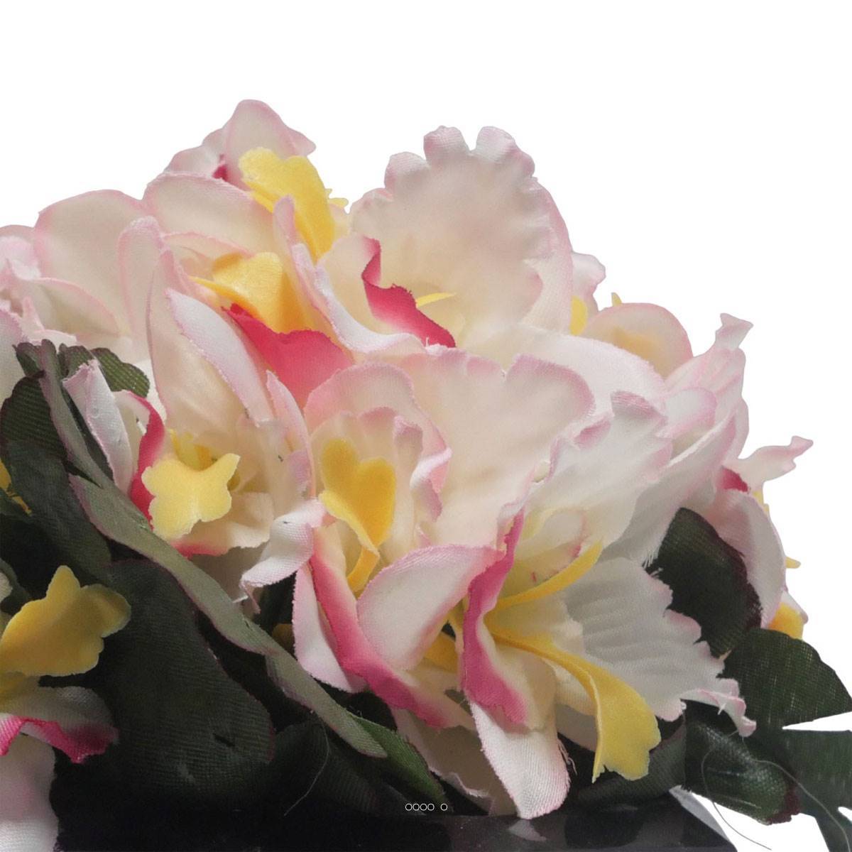Artificielles - Bac carré fleurs artificielles Orchidée Rose-crème pour la Toussaint - couleur: Rose-crème 705 - Image 3