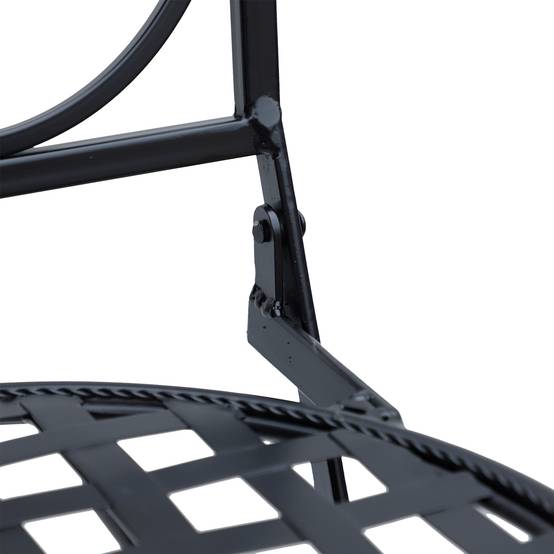 Lot 2 chaises pliables métal balcon Motif mosaïque élégant gain espace 50x40x95cm noir - ComfortXL Outdoor Living - Image 10