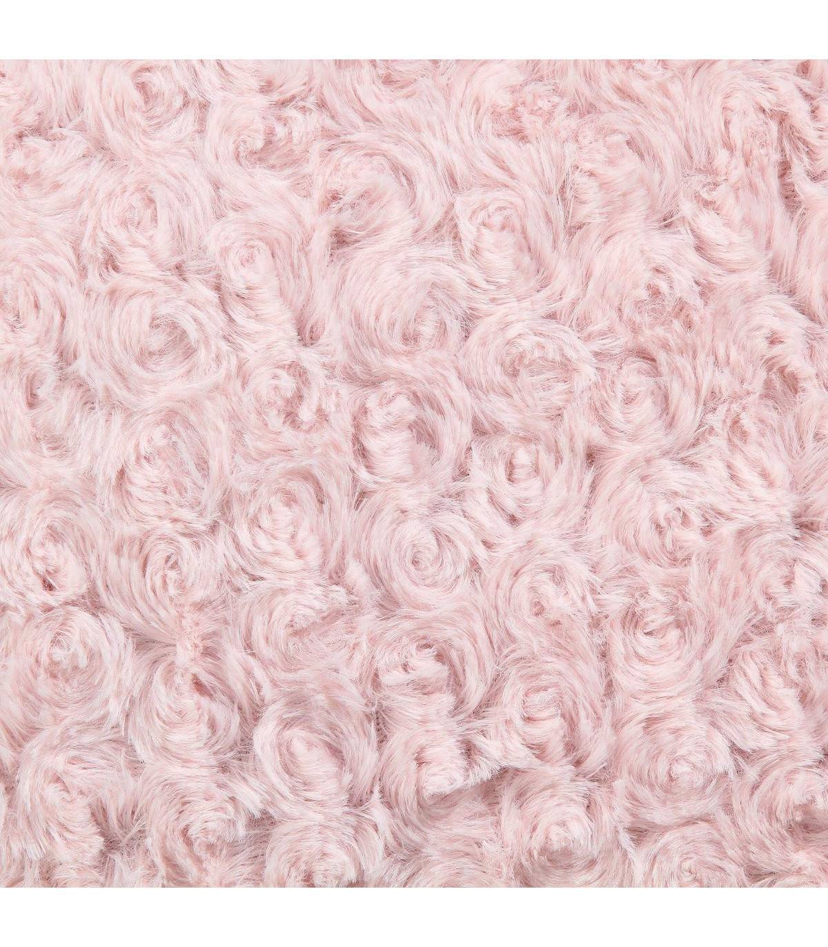 Atmosphera - Coussin déhoussable en Fourrure Bouclée Rose 45 x 45 cm - Image 3