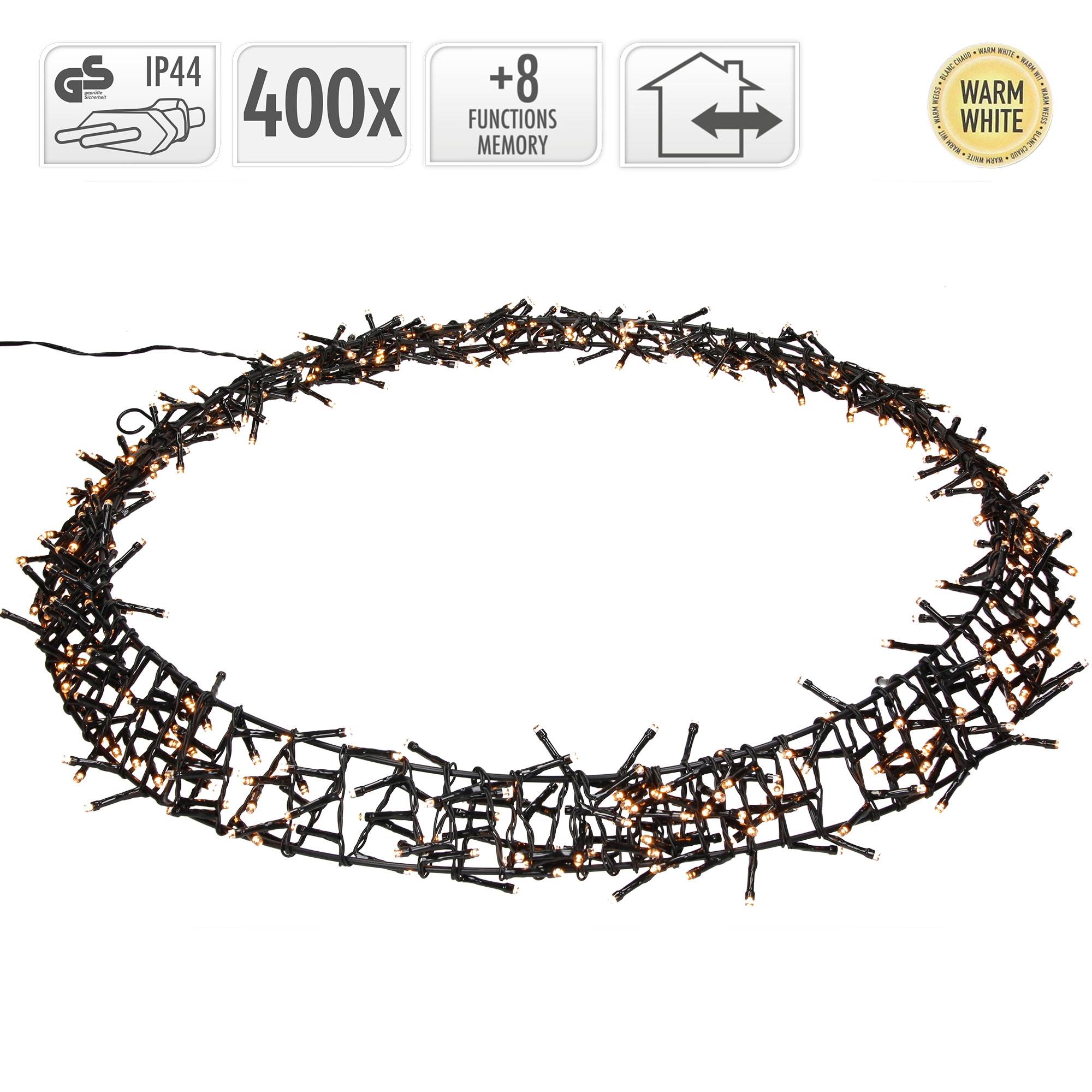 Ecd-Germany - Couronne de lumière 400 LEDs couronne lumineuse porte/fenêtre décoration de Noël - Image 4