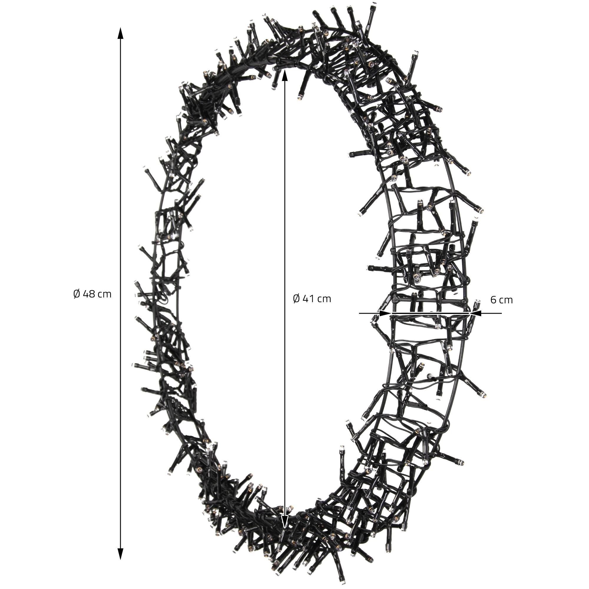 Ecd-Germany - Couronne de lumière 400 LEDs couronne lumineuse porte/fenêtre décoration de Noël - Image 7